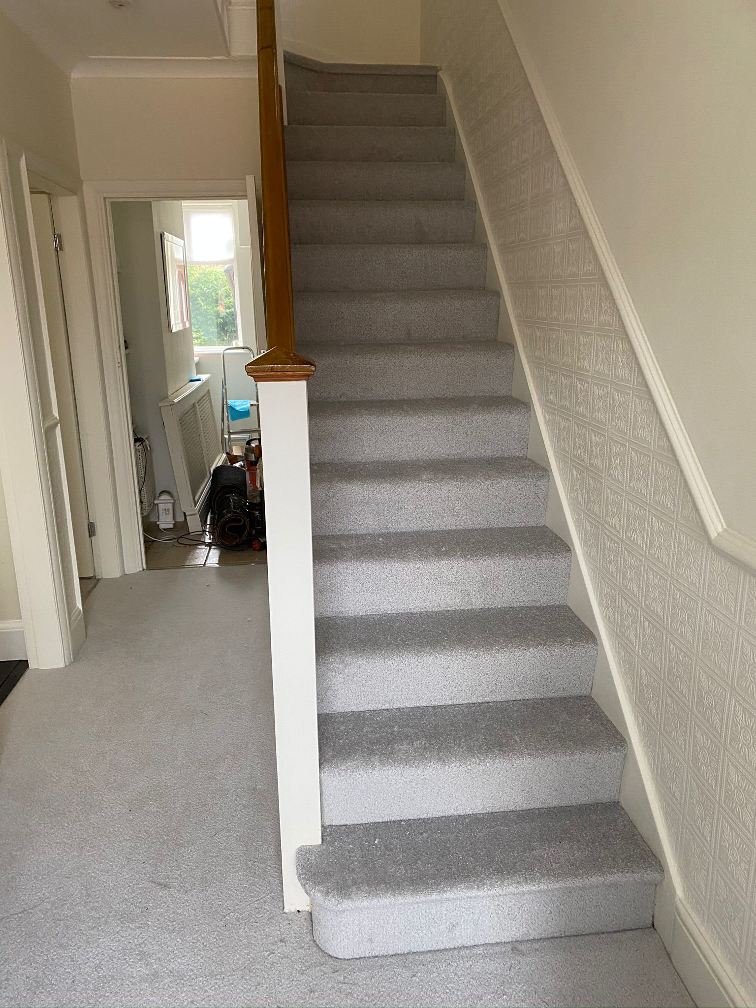 Grey stair carpet fitted in Doncaster home
